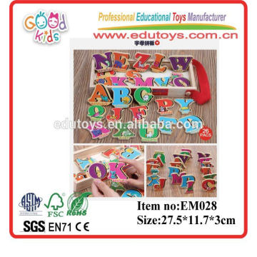 All in one wooden paster magnetic puzzle digital FSC toys